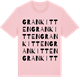 Pink Cotton t-shirt med Grankitten ordlek t-shirt