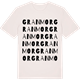 Vintage White t-shirt med Granmor ordlek t-shirt