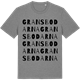 Mid Heather Gray t-shirt med Gransbodarna ordlek t-shirt
