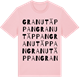 Pink Cotton t-shirt med Granutäppan ordlek t-shirt