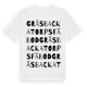 White t-shirt med Gräsbackatorps Fäbod ordlek t-shirt