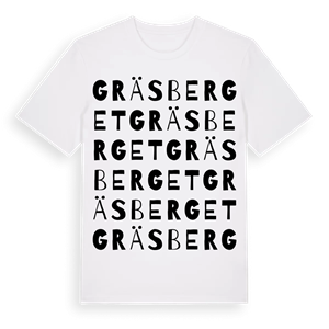 Gräsberget ordlek t-shirt – ekologisk bomull t-shirt från Pinshirt