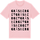 Pink Cotton t-shirt med Gräsberget ordlek t-shirt