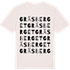 Vintage White t-shirt med Gräsberget ordlek t-shirt