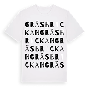 Gräsbrickan ordlek t-shirt – ekologisk bomull t-shirt från Pinshirt