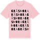 Pink Cotton t-shirt med Gräsmora ordlek t-shirt