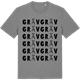 Mid Heather Gray t-shirt med Gräv ordlek t-shirt
