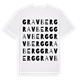 White t-shirt med Gravberg ordlek t-shirt