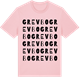 Pink Cotton t-shirt med Grevbo ordlek t-shirt