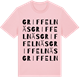 Pink Cotton t-shirt med Griffelnäs ordlek t-shirt