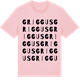 Pink Cotton t-shirt med Griggus ordlek t-shirt