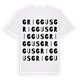 White t-shirt med Griggus ordlek t-shirt