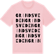 Pink Cotton t-shirt med Grindsveden ordlek t-shirt