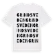 White t-shirt med Grindsveden ordlek t-shirt