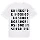 White t-shirt med Gringsbo ordlek t-shirt