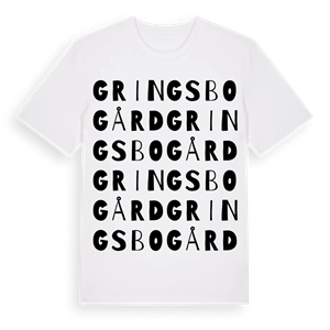 Gringsbo gård ordlek t-shirt – ekologisk bomull t-shirt från Pinshirt