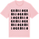 Pink Cotton t-shirt med Grönbo ordlek t-shirt