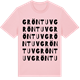Pink Cotton t-shirt med Gröntuv ordlek t-shirt