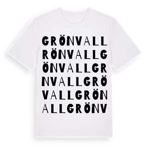 Grönvall ordlek t-shirt – ekologisk bomull t-shirt från Pinshirt