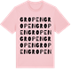 Pink Cotton t-shirt med Gropen ordlek t-shirt