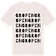 Vintage White t-shirt med Gropen ordlek t-shirt