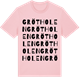 Pink Cotton t-shirt med Grötholen ordlek t-shirt