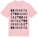 Pink Cotton t-shirt med Grubbhålet ordlek t-shirt