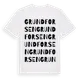 White t-shirt med Grundforsen ordlek t-shirt