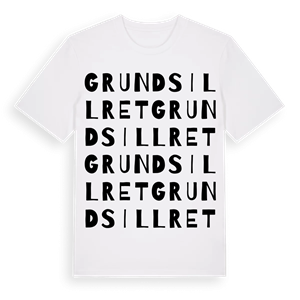 Grundsillret ordlek t-shirt – ekologisk bomull t-shirt från Pinshirt