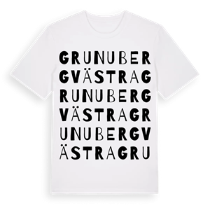 Grunuberg Västra ordlek t-shirt – ekologisk bomull t-shirt från Pinshirt