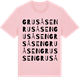 Pink Cotton t-shirt med Grusåsen ordlek t-shirt