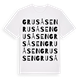 White t-shirt med Grusåsen ordlek t-shirt