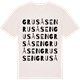 Vintage White t-shirt med Grusåsen ordlek t-shirt