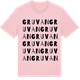 Pink Cotton t-shirt med Gruvan ordlek t-shirt