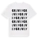 White t-shirt med Gruvby ordlek t-shirt