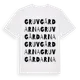 White t-shirt med Gruvgårdarna ordlek t-shirt