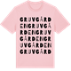 Pink Cotton t-shirt med Gruvgården ordlek t-shirt