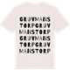Vintage White t-shirt med Gruvmanstorp ordlek t-shirt