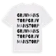White t-shirt med Gruvmanstorp ordlek t-shirt