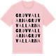 Pink Cotton t-shirt med Gruvvallarna ordlek t-shirt
