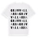 White t-shirt med Gruvvallarna ordlek t-shirt