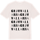 Vintage White t-shirt med Gruvvallarna ordlek t-shirt