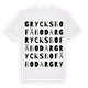 White t-shirt med Grycksbo fäbodar ordlek t-shirt