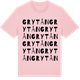 Pink Cotton t-shirt med Grytån ordlek t-shirt