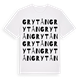 White t-shirt med Grytån ordlek t-shirt