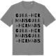 Mid Heather Gray t-shirt med Gubb-Hermans ordlek t-shirt
