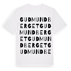 Gudmundberget ordlek t-shirt – ekologisk bomull t-shirt från Pinshirt