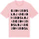 Pink Cotton t-shirt med Gudmundskojan ordlek t-shirt