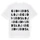 White t-shirt med Gudmundskojan ordlek t-shirt
