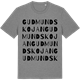 Mid Heather Gray t-shirt med Gudmundskojan ordlek t-shirt